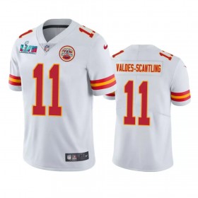 Camiseta Hombre NFL Kansas City Chiefs Marquez Valdes-Scantling 11 Blanco Super Bowl LVII Vapor Limited